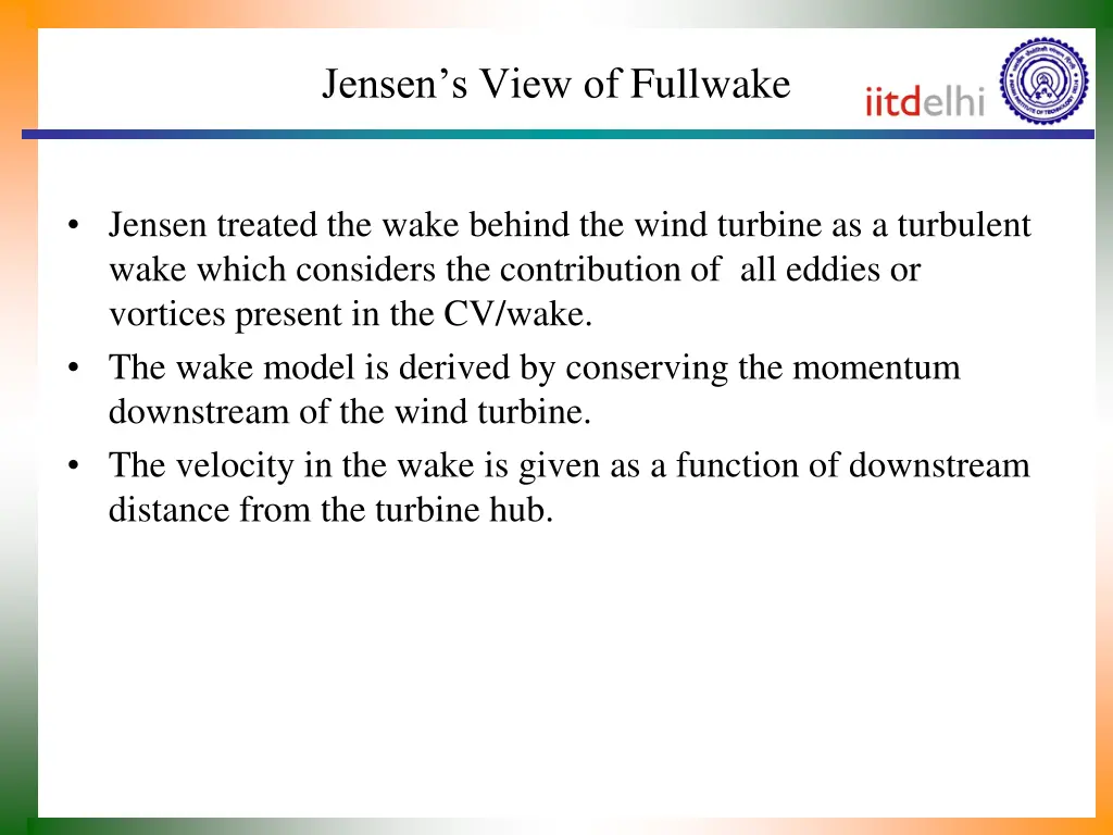 jensen s view of fullwake