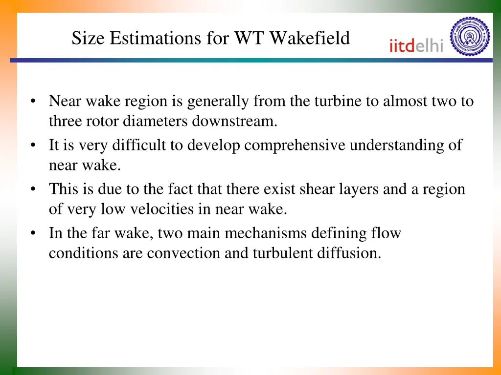 size estimations for wt wakefield