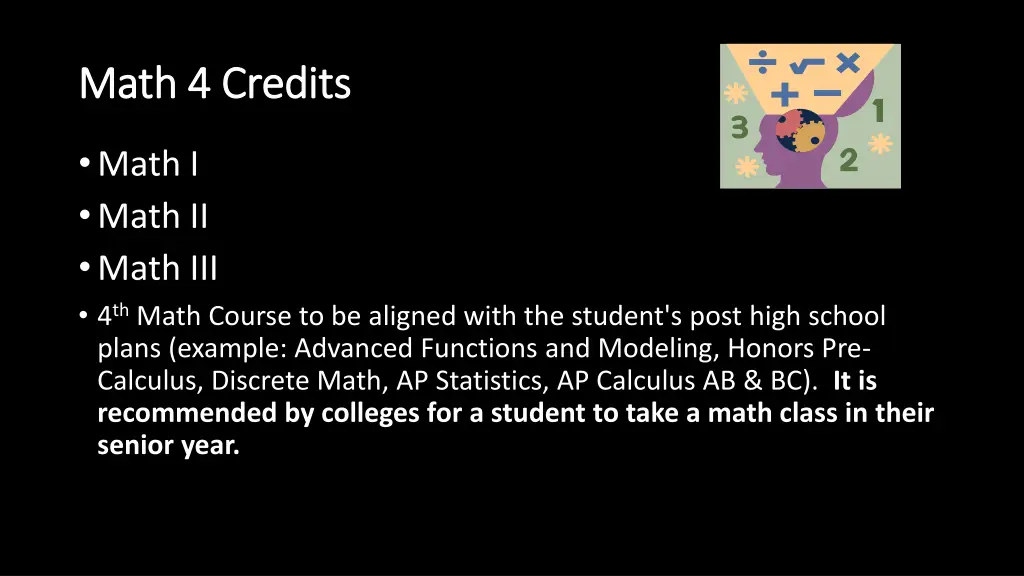 math 4 credits math 4 credits