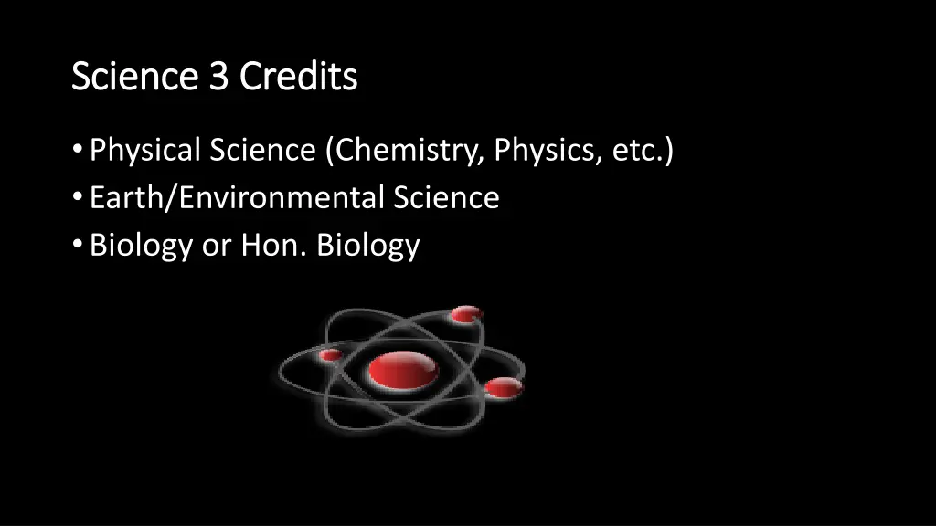 science 3 credits science 3 credits