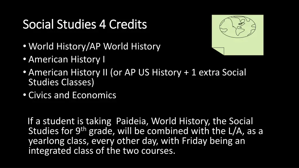 social studies 4 credits social studies 4 credits