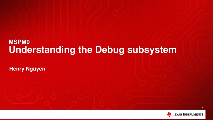 mspm0 understanding the debug subsystem