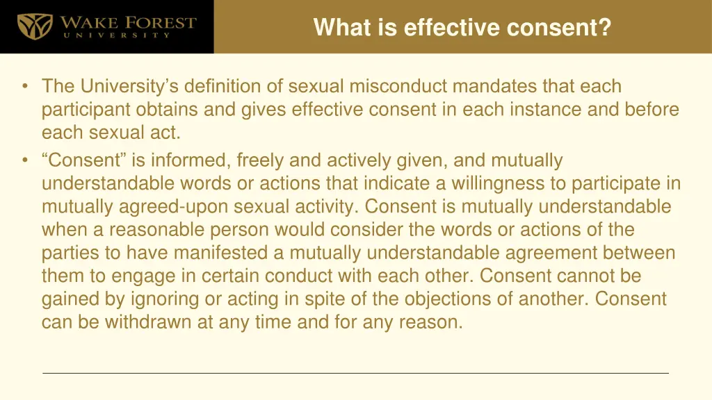 what is effective consent