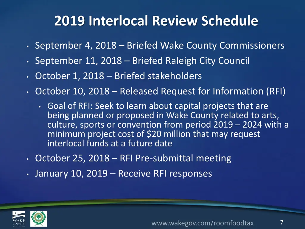 2019 interlocal review schedule