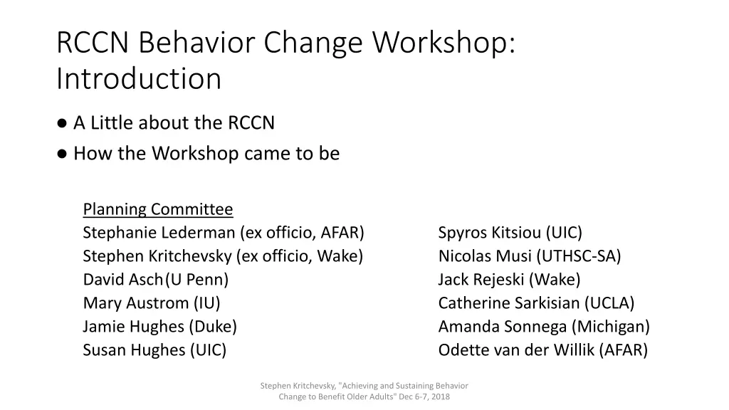 rccn behavior change workshop introduction