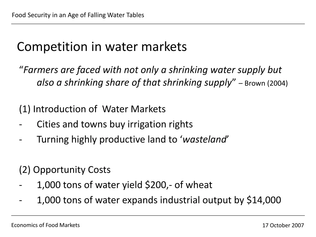 food security in an age of falling water tables 4