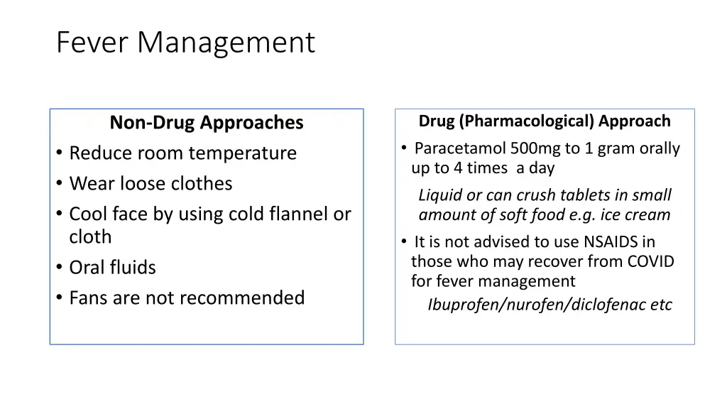 fever management