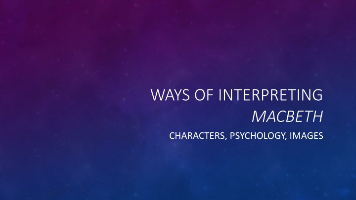 ways of interpreting