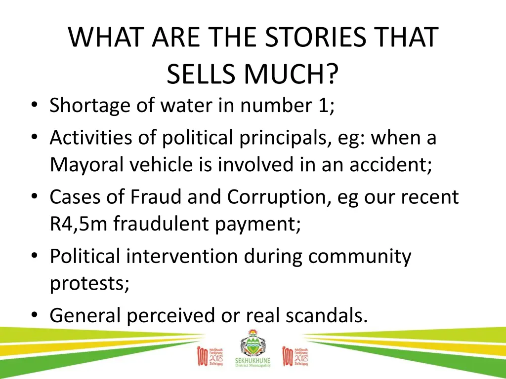 what are the stories that sells much shortage