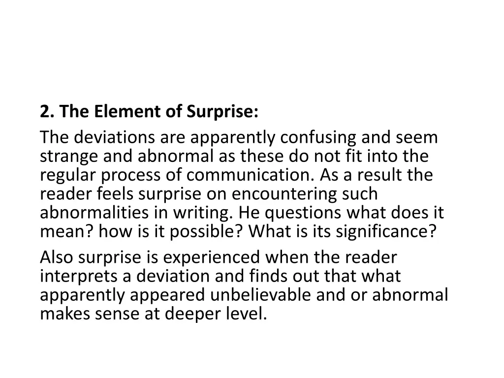 2 the element of surprise the deviations