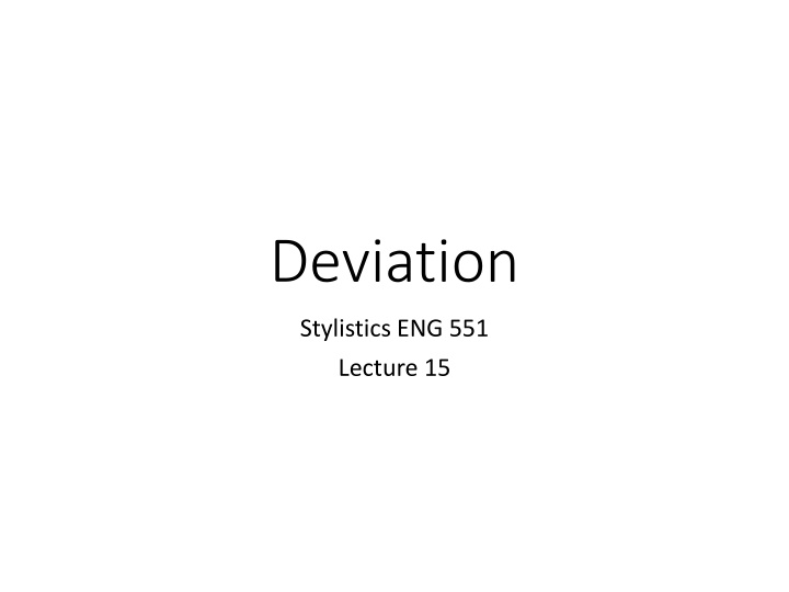 deviation