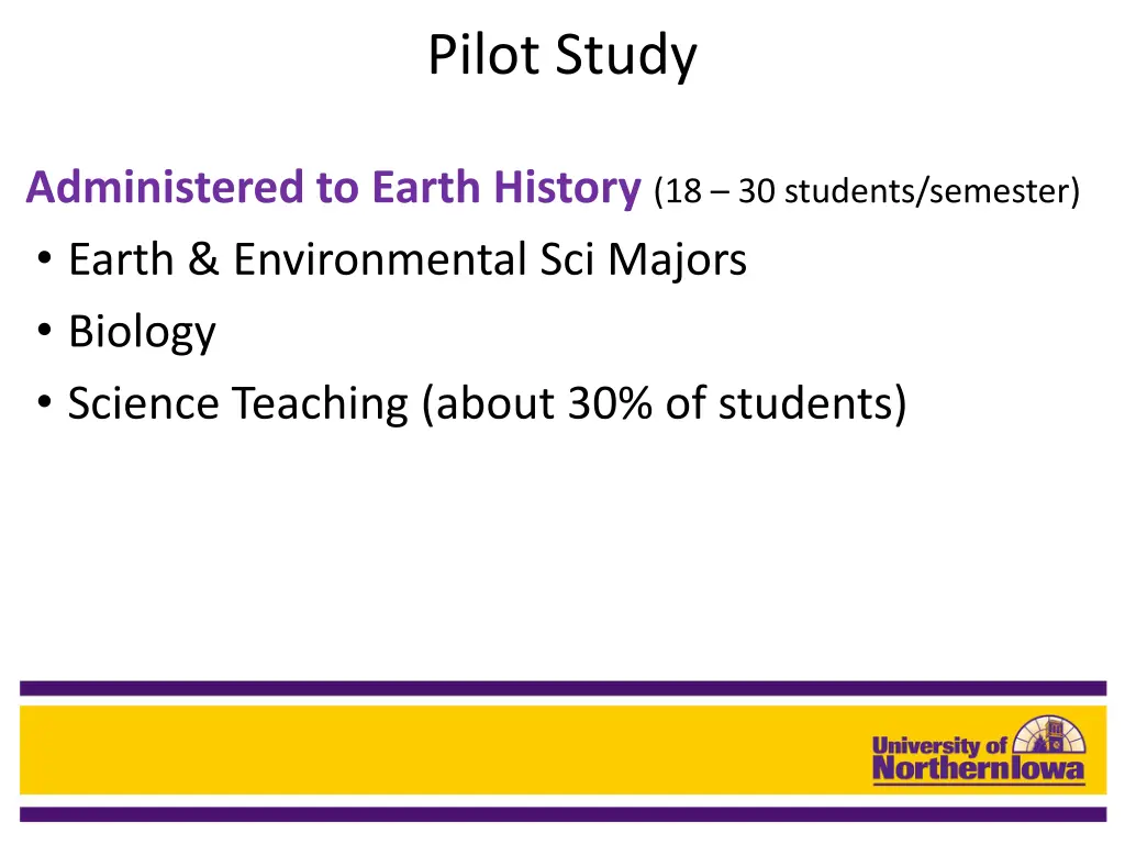 pilot study 1