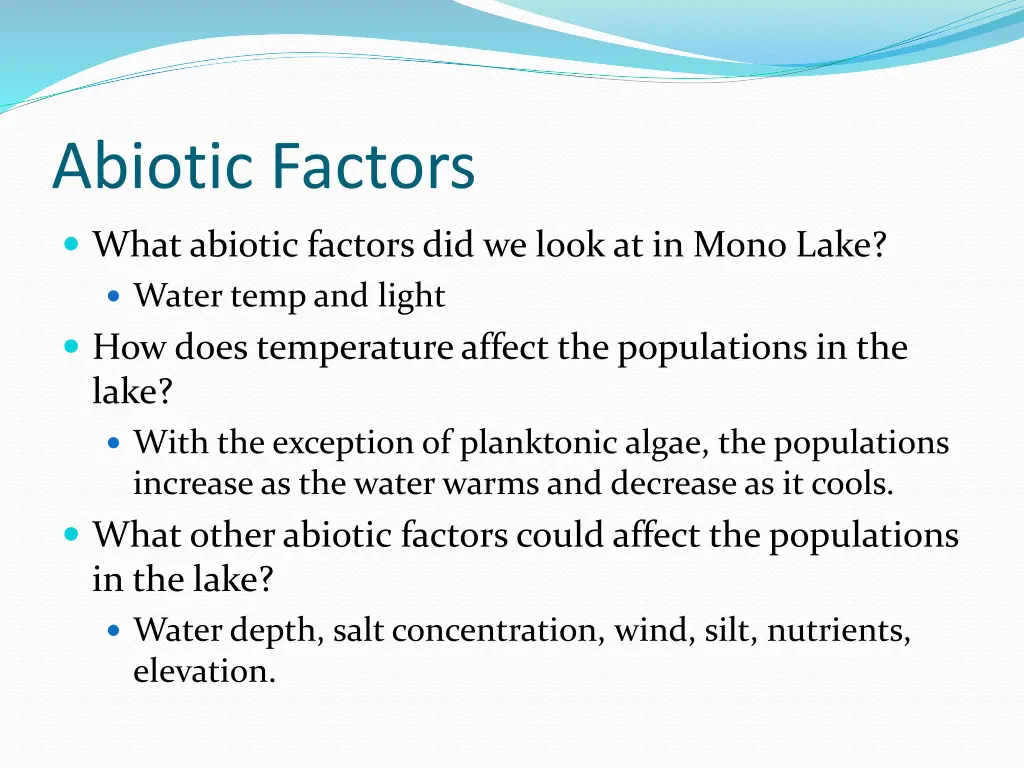 abiotic factors