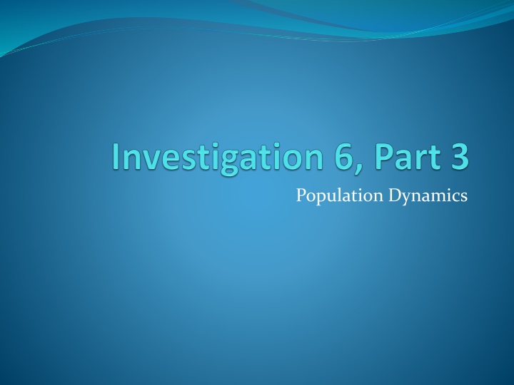 population dynamics