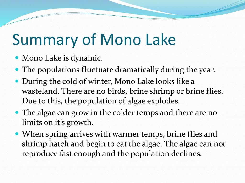 summary of mono lake