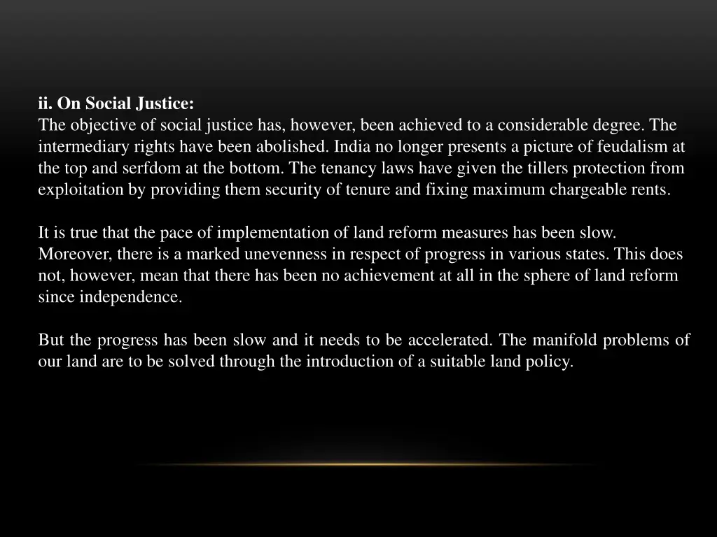 ii on social justice the objective of social