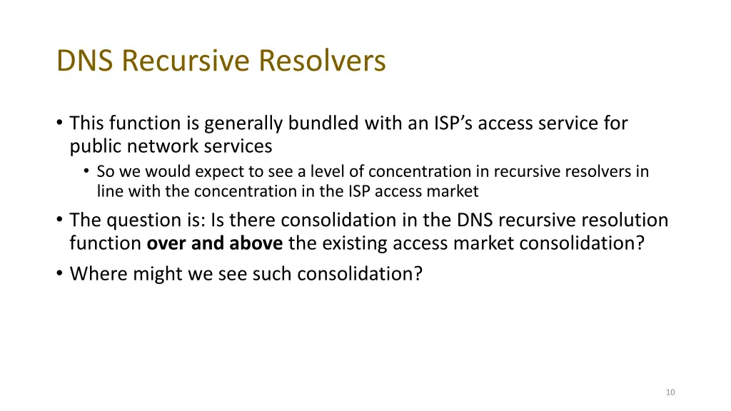 dns recursive resolvers