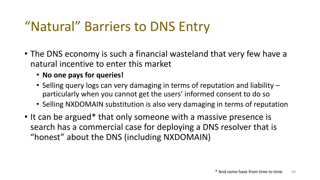 natural barriers to dns entry