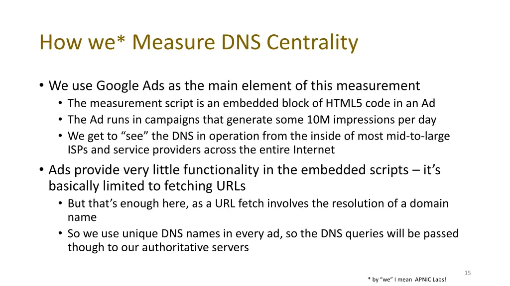 how we measure dns centrality