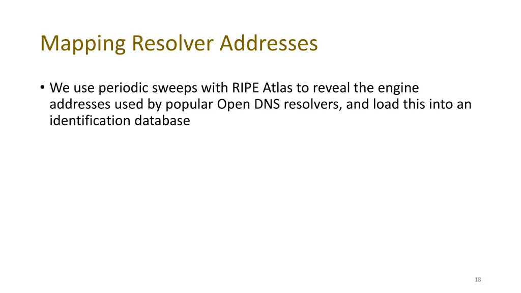 mapping resolver addresses