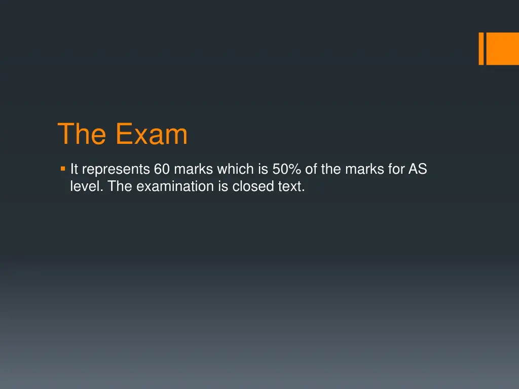 the exam