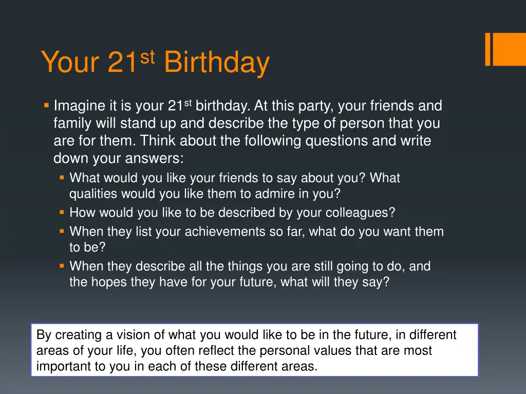 your 21 st birthday