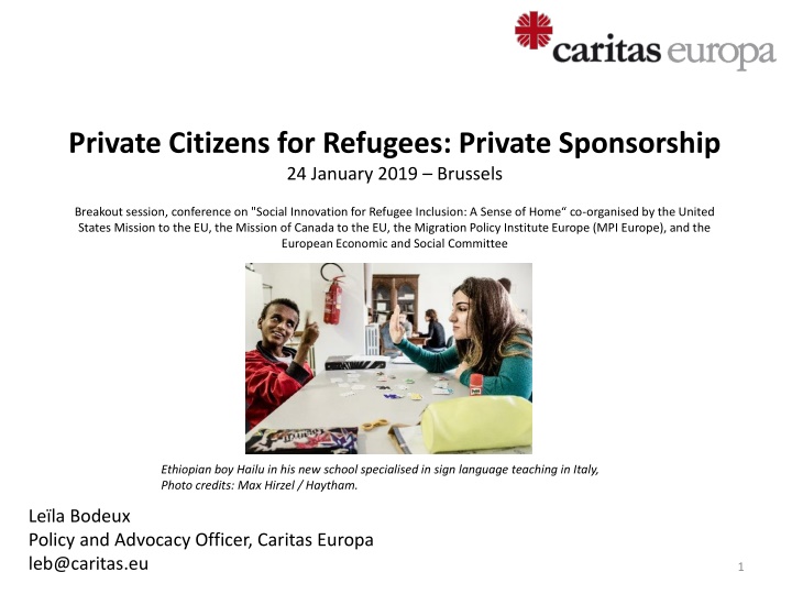 private citizens for refugees private sponsorship