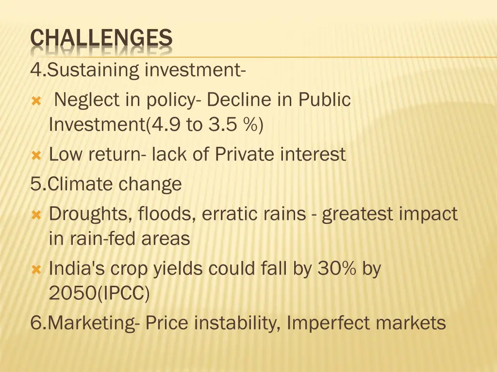 challenges 4 sustaining investment neglect