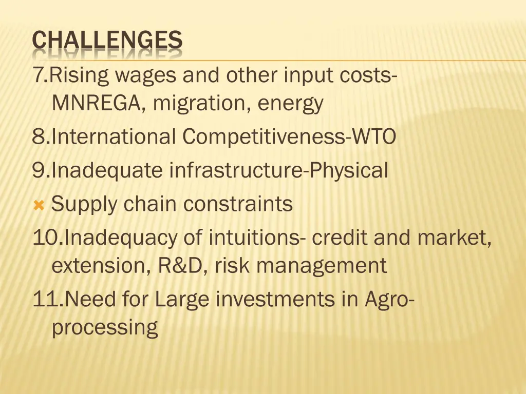 challenges 7 rising wages and other input costs