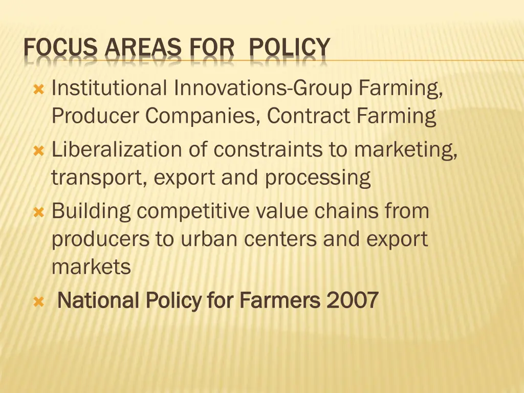 focus areas for policy 2