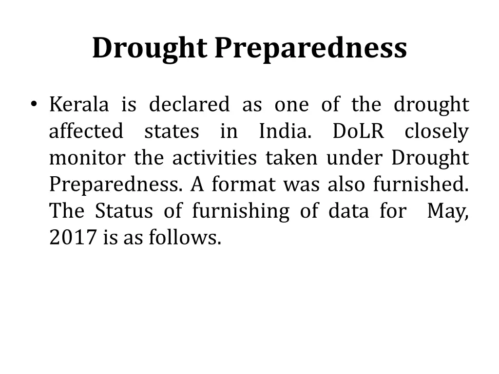 drought preparedness