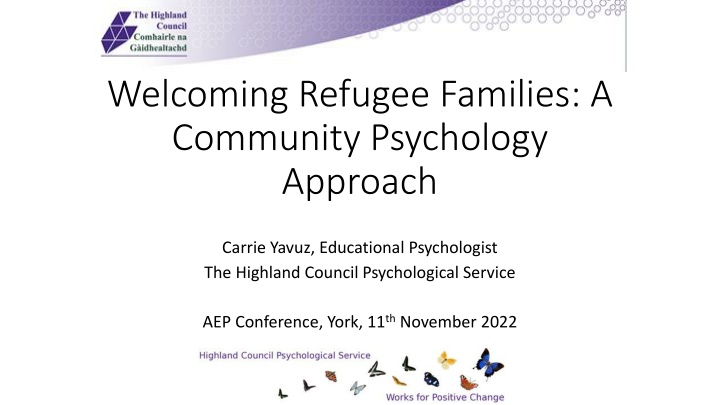 welcoming refugee families a community psychology