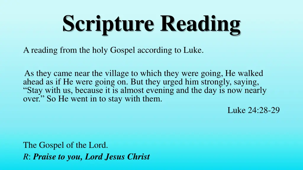 scripture reading 1