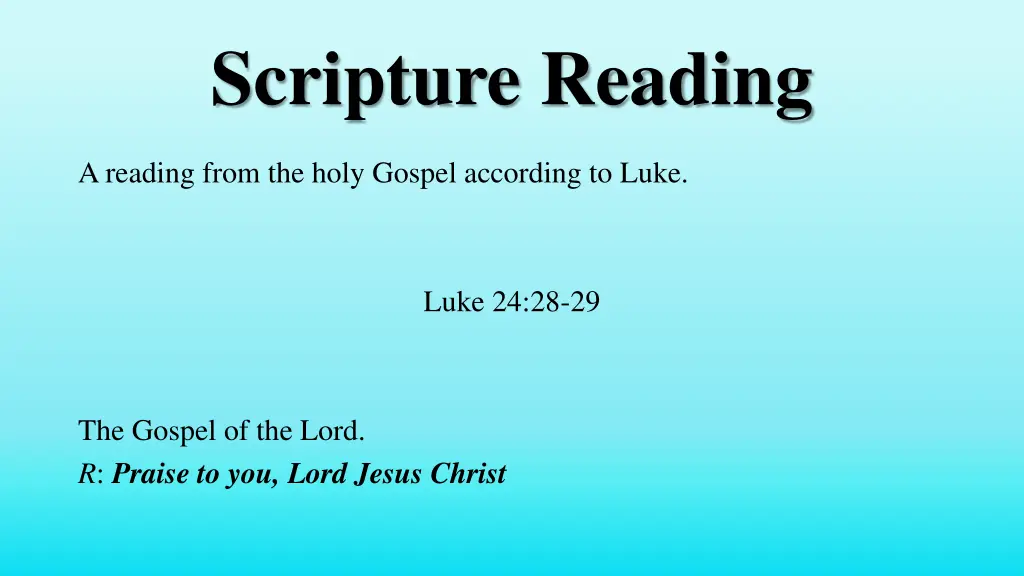 scripture reading