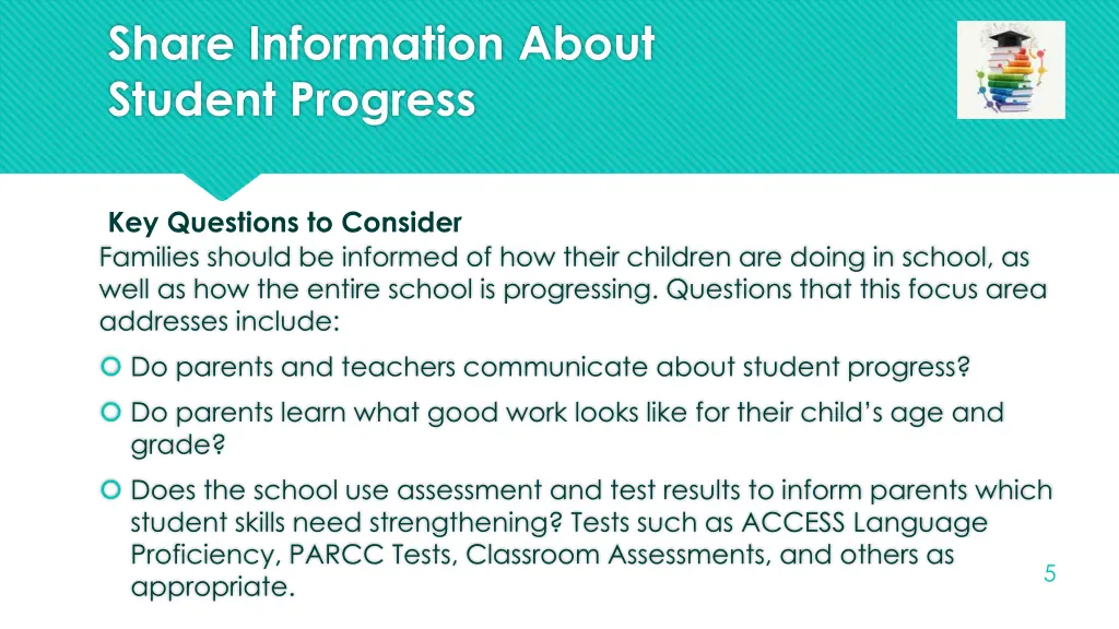 share information about student progress