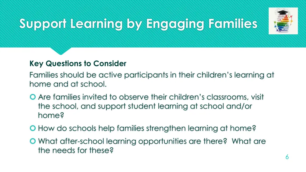 support learning by engaging families