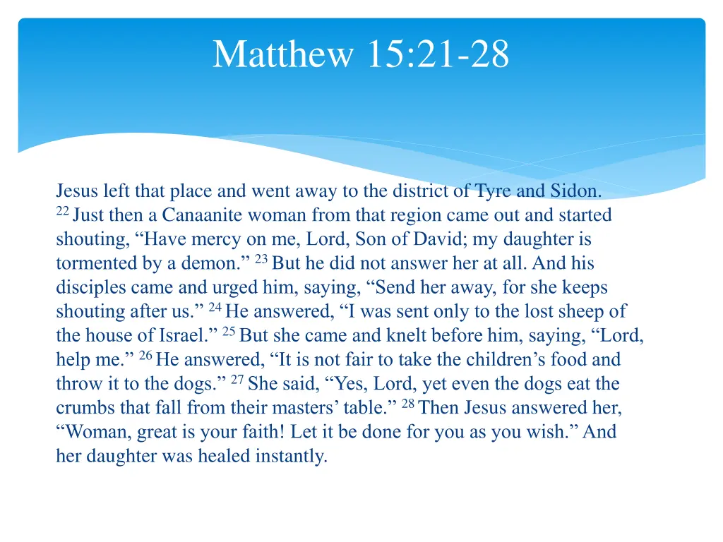 matthew 15 21 28