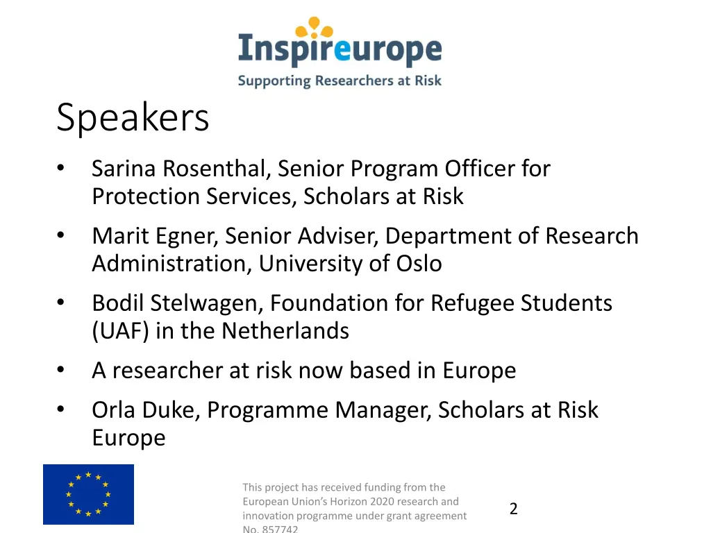 speakers sarina rosenthal senior program officer