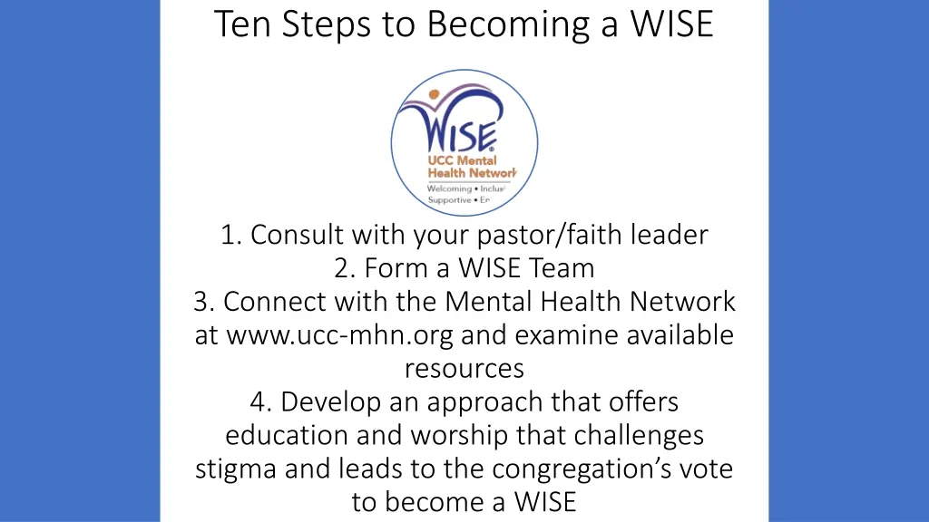 ten steps to becoming a wise