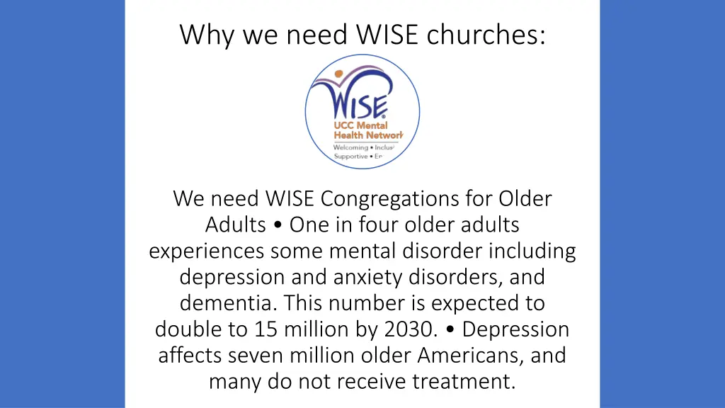 why we need wise churches 1