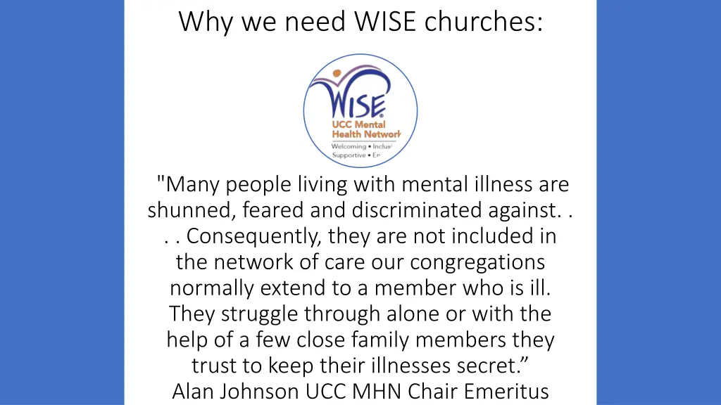 why we need wise churches