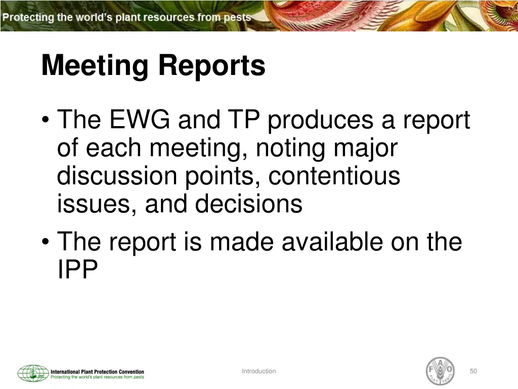 meeting reports