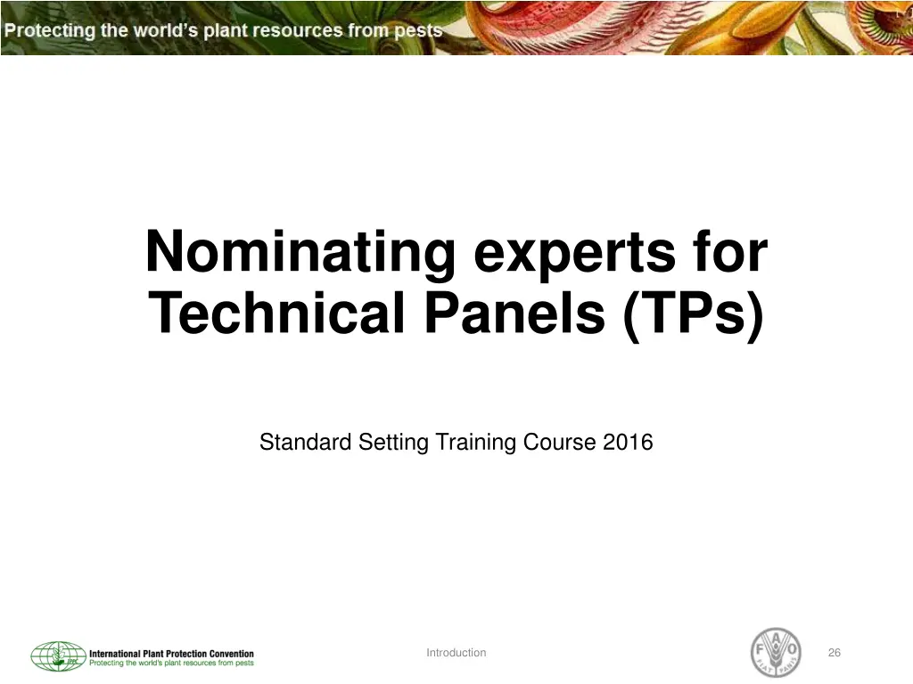 nominating experts for technical panels tps