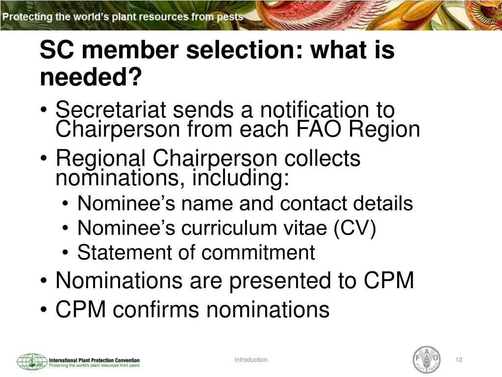 sc member selection what is needed secretariat