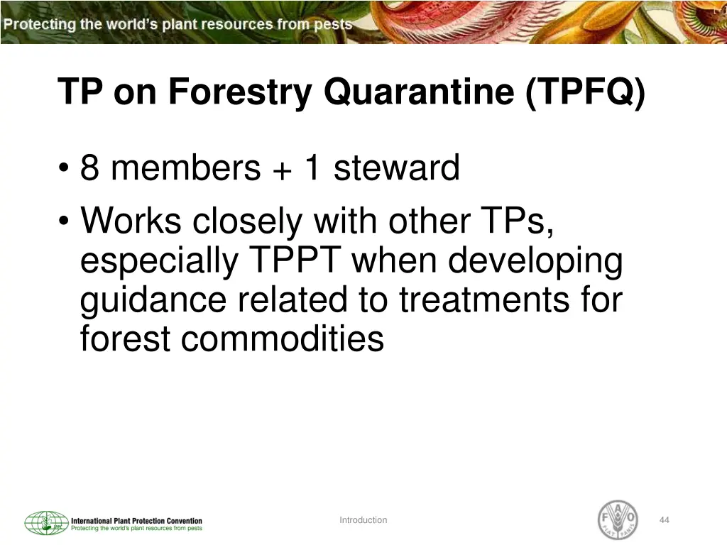 tp on forestry quarantine tpfq