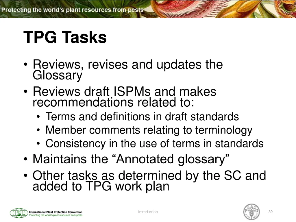 tpg tasks