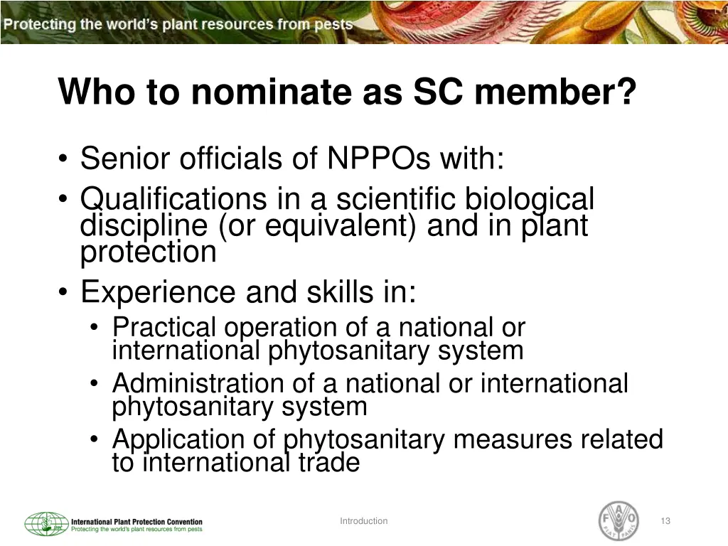 who to nominate as sc member