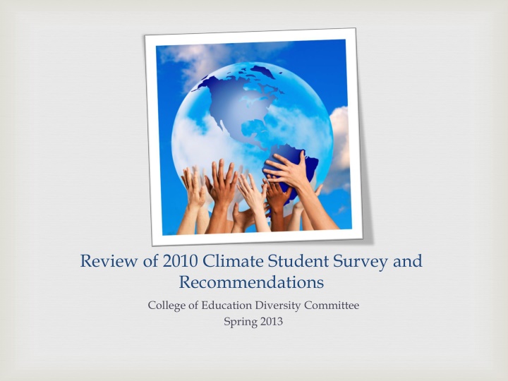 review of 2010 climate student survey