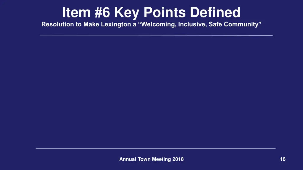 item 6 key points defined resolution to make