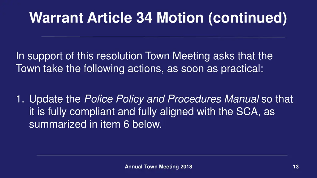 warrant article 34 motion continued